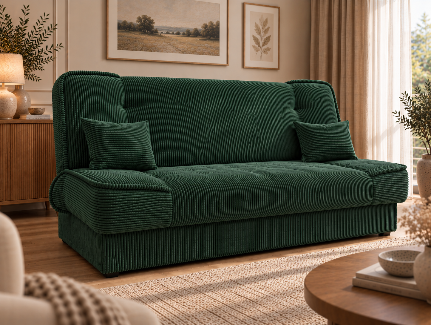 SOFA BED WOLY 198CM / SPRINGS + FOAM - Anna Furniture