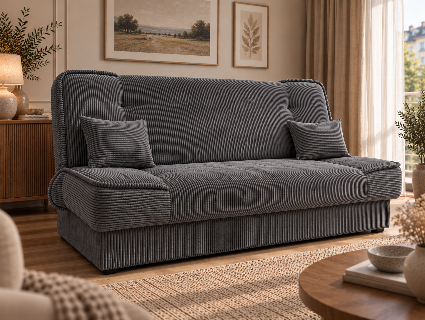 SOFA BED WOLY 198CM / SPRINGS + FOAM - Anna Furniture