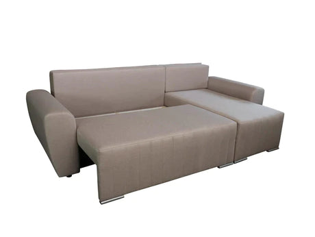 CORNER SOFA BED MALIBU 248CM MALMO 16 / UNIVERSAL RIGHT/LEFT CORNER / FOAMTHIS MODEL IS UNIVERSAL WHICH MEANS YOU CAN CHOOSE CORNER SIDE DURING ASSEMBLYMADE IN MALMO FABRIC CLICK HERE3x PILLOWS INCLUDED1X STORAGE SPACEDIMENTIONS:Corner width: 244cmDepth: