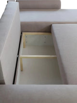 CORNER SOFA BED MALIBU 248CM MALMO 37/ UNIVERSAL RIGHT/LEFT CORNER / FOAMTHIS MODEL IS UNIVERSAL WHICH MEANS YOU CAN CHOOSE CORNER SIDE DURING ASSEMBLYMADE IN MALMO FABRIC CLICK HERE3x PILLOWS INCLUDED1X STORAGE SPACEDIMENTIONS:Corner width: 244cmDepth: 1