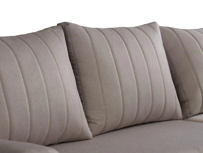CORNER SOFA BED MALIBU 248CM MALMO 37/ UNIVERSAL RIGHT/LEFT CORNER / FOAMTHIS MODEL IS UNIVERSAL WHICH MEANS YOU CAN CHOOSE CORNER SIDE DURING ASSEMBLYMADE IN MALMO FABRIC CLICK HERE3x PILLOWS INCLUDED1X STORAGE SPACEDIMENTIONS:Corner width: 244cmDepth: 1