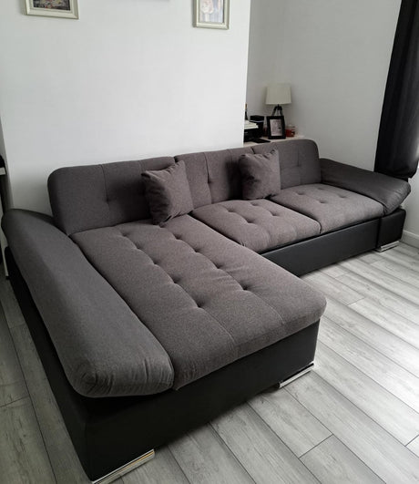 CORNER SOFA BED TOKYO 278cm TATUM 283 / SOFT 11 / SPRINGS + FOAMADJUSTABLE ARMRESTSLARGE SLEEPING AREALIFT UP STORAGE SPACEFOAM + WAVY SPRINGS TOP OF SOFA FABRIC TATUM CLICK HERE BTOOM FAUX LEATHER SOFT CLICK HEREAnna Furniture