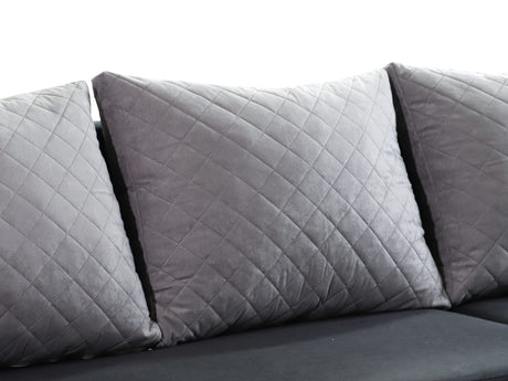 CORNER SOFA BED KEN BLACK/GREY 15+14 222cm universal RIGHT/LEFT CORNER / FOAMTHIS MODEL IN UNIVERSAL WHICH MEANS YOU CAN CHOOSE CORNER SIDE DURING ASSEMBLY3x PILLOWS INCLUDED1X STORAGE SPACESLEEPING FUNCTIONDIMENTIONSWidth: 222 cmDepth: 138cmSleeping area