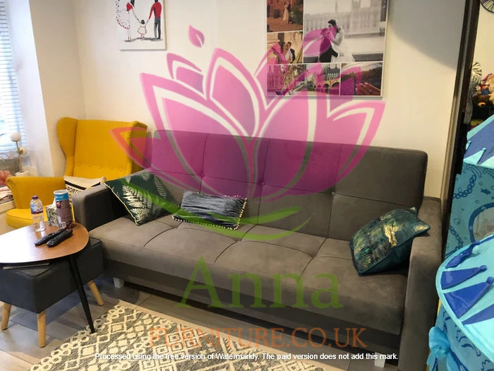 SOFA BED COSMO 210cm / SPRINGS + FOAM CHOICE OF COLOR EASY CLEAN FABRICSofa dimensions: sleeping area 120/187 cm width 210 cm depth 90 cm height to the seat 43 cm height of the legs 9 cm* dimensions are given with a tolerance of +/- 3 cmThe sleeping area