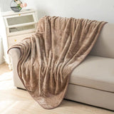 FREE GIFT Super Soft Warm Blanket Sofa Bed Throw in King Size 150x200cm SILVER / CHARCOAL OR MINK - Anna Furniture