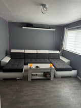 CORNER SOFA BED LONDON U SHAPE 2316/1115/60 322CM 3X STORAGE SPACE STAIN RESISTANT EASY CLEAN FABRIC / BONELL SPRINGS + FOAM