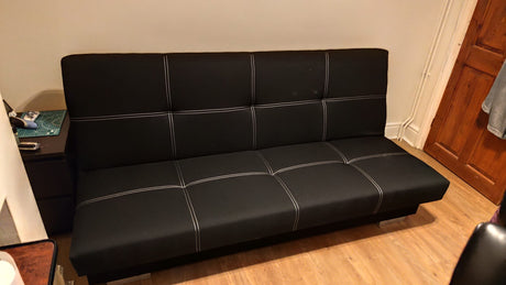 SOFA BED AXEL 195CM SAWANA 14 BLACK / SPRINGS + FOAM