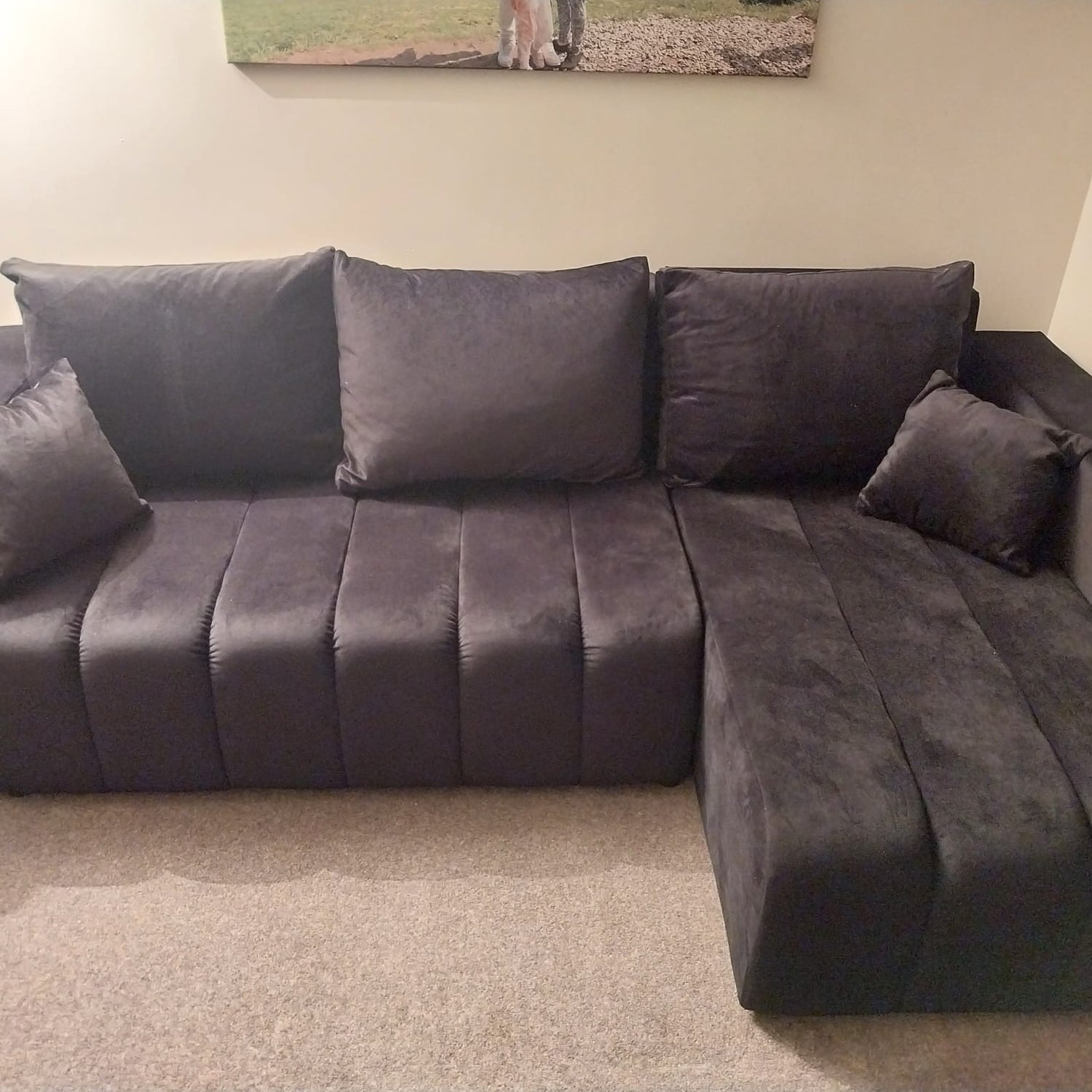 CORNER SOFA BED VENA 238CM universal RIGHT/LEFT CORNER / FOAM STAIN PROOF FABRIC