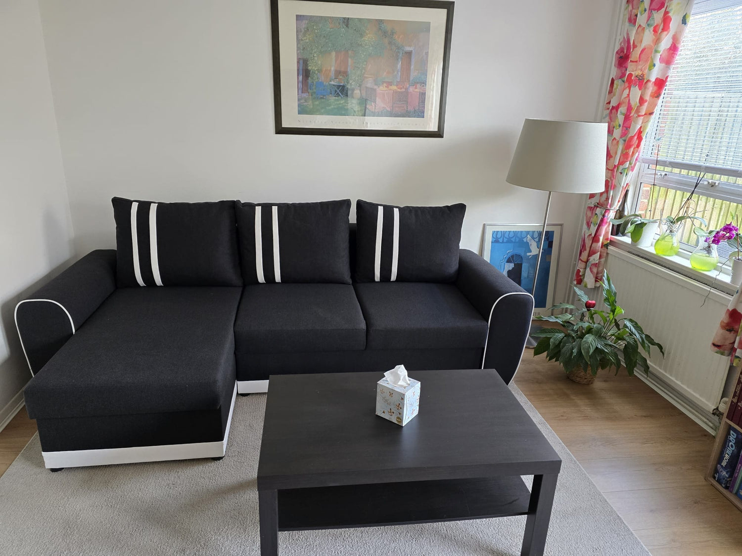 CORNER SOFA BED DORIS 246CM 2X STORAGE SPACE UNIVERSAL RIGHT/LEFT CORNER / BONELL SPRINGS + FOAM