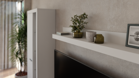 TV WALL UNIT ROMA XL WHITE - Anna Furniture