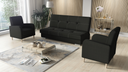 SOFA BED SET 3+1+1 AXEL + 2X ARMCHAIRS CARLODimensions: (+/- 2cm) - width 195 cm- depth 91 cm- height 90 cm- 119/195 cm sleeping areaThe following were used for the production of the sofa:- a structure made of pine wood, chipboard and MDF board- the seat