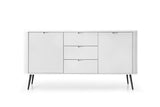 Storage cabinet ZOVA 02 WHITEProduct description Dimensions Width 103cm Height 129cm Depth 39cm Details Colour white Material Laminated board 18mm / MDF-board 18mm Veneer ABS edges Legs Metal, in black (23cm) Warranty 24 monthsUncategorizedAnna Furniture