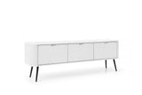 TV Stand ZOVA 01 WHITEProduct description Dimensions Width 168cm Height 56cm Depth 39cm Details Colour white Material Laminated board 18mm / MDF-board 18mm Veneer ABS edges Legs Metal, in black (23cm) Warranty 24 monthsUncategorizedAnna Furniture