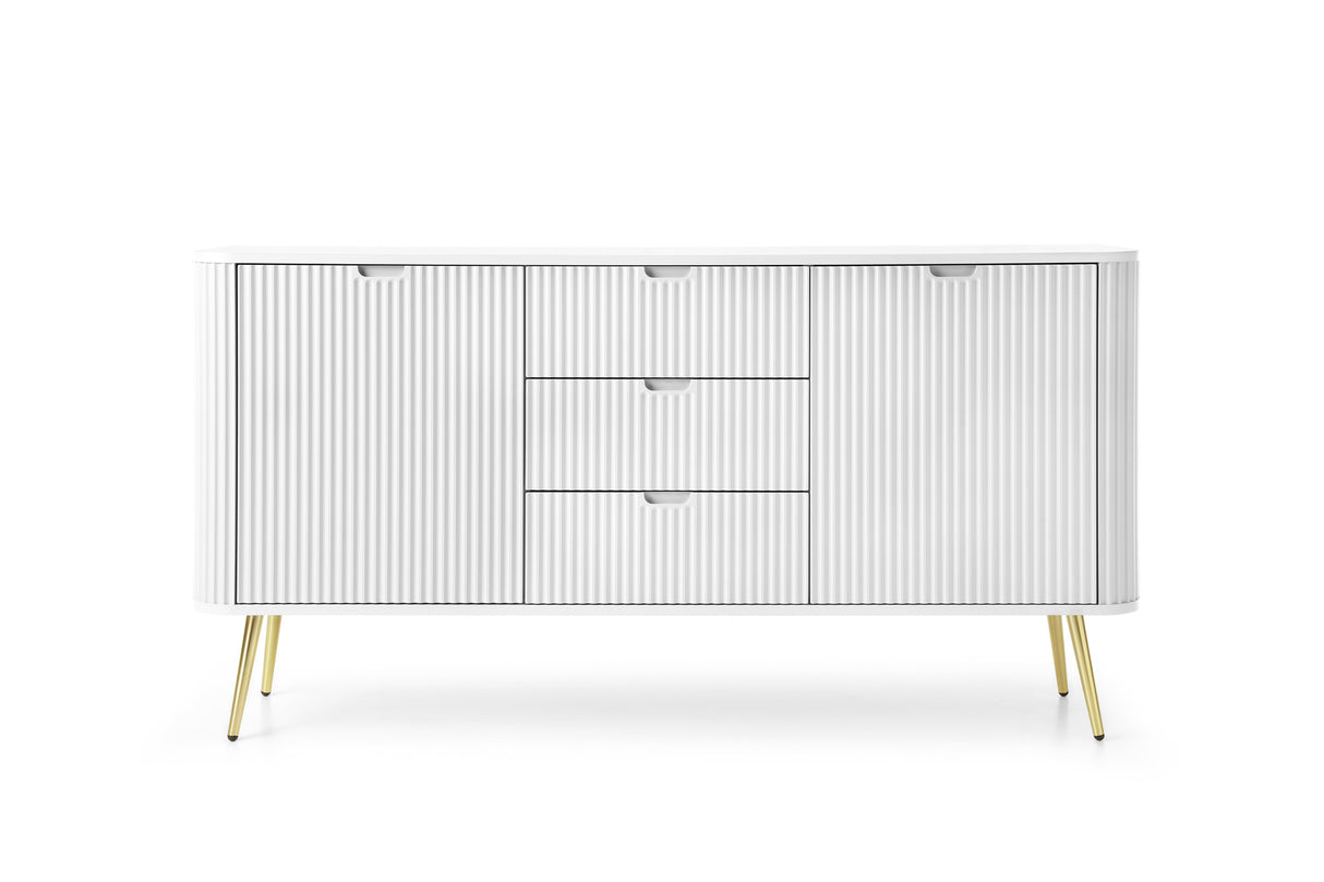 Storage cabinet ZOVA 02 WHITEProduct description Dimensions Width 103cm Height 129cm Depth 39cm Details Colour white Material Laminated board 18mm / MDF-board 18mm Veneer ABS edges Legs Metal, in black (23cm) Warranty 24 monthsUncategorizedAnna Furniture