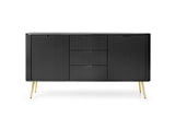Storage cabinet ZOVA 02 BLACKProduct description Dimensions Width 103cm Height 129cm Depth 39cm Details Colour cashmere Material Laminated board 18mm / MDF-board 18mm Veneer ABS edges Legs Metal, in black (23cm) Warranty 24 monthsUncategorizedAnna Furnitu