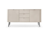 Storage cabinet ZOVA 02 CASHMEREProduct description Dimensions Width 103cm Height 129cm Depth 39cm Details Colour cashmere Material Laminated board 18mm / MDF-board 18mm Veneer ABS edges Legs Metal, in black (23cm) Warranty 24 monthsUncategorizedAnna Furn