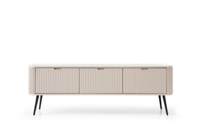 TV Stand ZOVA 01 CASHMEREProduct description Dimensions Width 168cm Height 56cm Depth 39cm Details Colour cashmere Material Laminated board 18mm / MDF-board 18mm Veneer ABS edges Legs Metal, in black (23cm) Warranty 24 monthsUncategorizedAnna Furniture