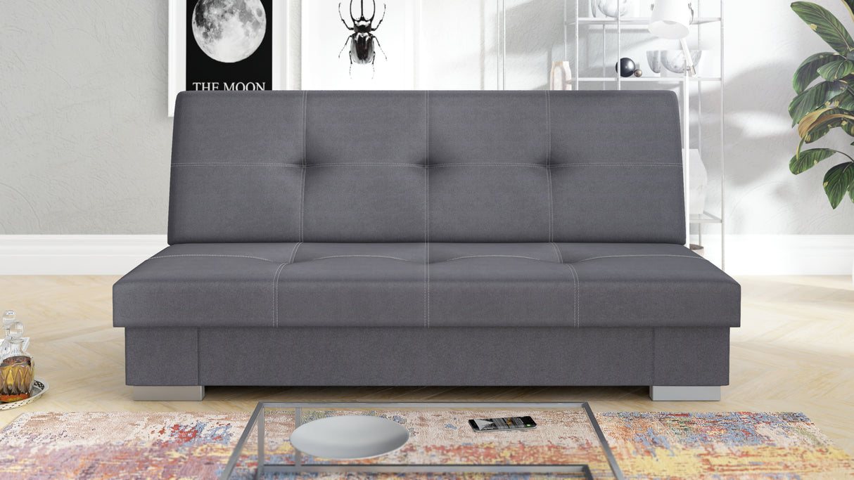 SOFA BED AXEL 195CM SAWANA 05 GREY  / SPRINGS + FOAM