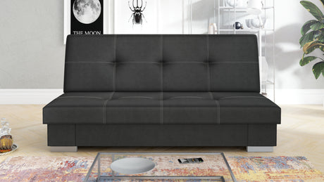 SOFA BED AXEL 195CM SAWANA 14 BLACK / SPRINGS + FOAM
