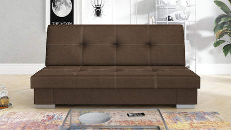SOFA BED AXEL 195CM SAWANA 16 BROWN / SPRINGS + FOAM