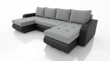 CORNER SOFA BED DAVY U 300CM CHOICE OF COLORS / BONNELL SPRING + FOAMDimensions width: 300 depth: 152 height: 87 sleeping area: 122×246MADE IN KRONOS FABRIC CLICK HEREBERLIN FABRIC CLICK HEREINARI FABRIC CLICK HEREMADRYT FAUX LEATHER CLICK HERE Specificat
