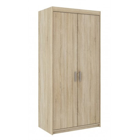 WARDROBE SELENA 2D 90CM SONOMADimensions: 897 x 1905 x 530 mm (W x H x D)Number of packages: 2Front:- 15 mm laminated board - sonoma- melamine edge- handle: 128 mm / plasticBody:- 15 mm laminated board - sonoma- melamine edgepack 1/21995 x 585 x 85mmweigh