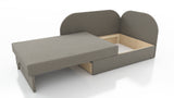 UNIVERSAL CORNER SOFA BED KUBUS CUBE GREY Children roomTHIS MODEL IS UNIVERSAL WHICH MEANS YOU CAN CHOOSE CORNER SIDE DURING ASSEMBLYCHILDREN CORNER SOFA BEDSOFKA NAROZNIK TAPCZANIK DZIECIECY - depth 77 cm- width 106 cm- height with bacon 50 cm- 75 x 175