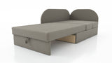 UNIVERSAL CORNER SOFA BED KUBUS CUBE GREEN FOOTBALL Children roomTHIS MODEL IS UNIVERSAL WHICH MEANS YOU CAN CHOOSE CORNER SIDE DURING ASSEMBLYCHILDREN CORNER SOFA BEDSOFKA NAROZNIK TAPCZANIK DZIECIECY - depth 77 cm- width 106 cm- height with bacon 50 cm-
