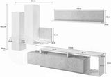 TV WALL UNIT BOTA BLACK MATT - Anna Furniture
