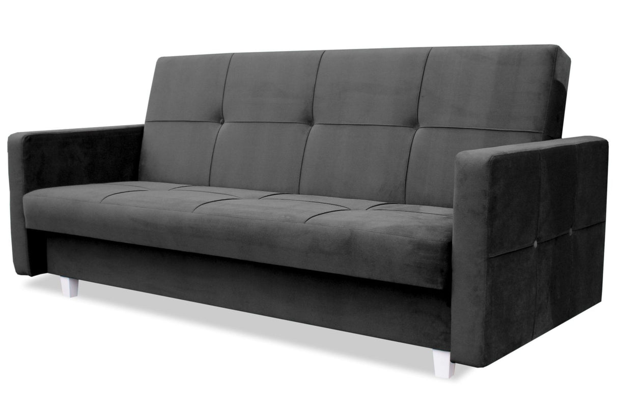 SOFA BED COSMO 210cm KRONOS 22 / SPRINGS + FOAMSofa dimensions: sleeping area 120/187 cm width 210 cm depth 90 cm height to the seat 43 cm height of the legs 9 cm* dimensions are given with a tolerance of +/- 3 cmThe sleeping area is entirely made of spri