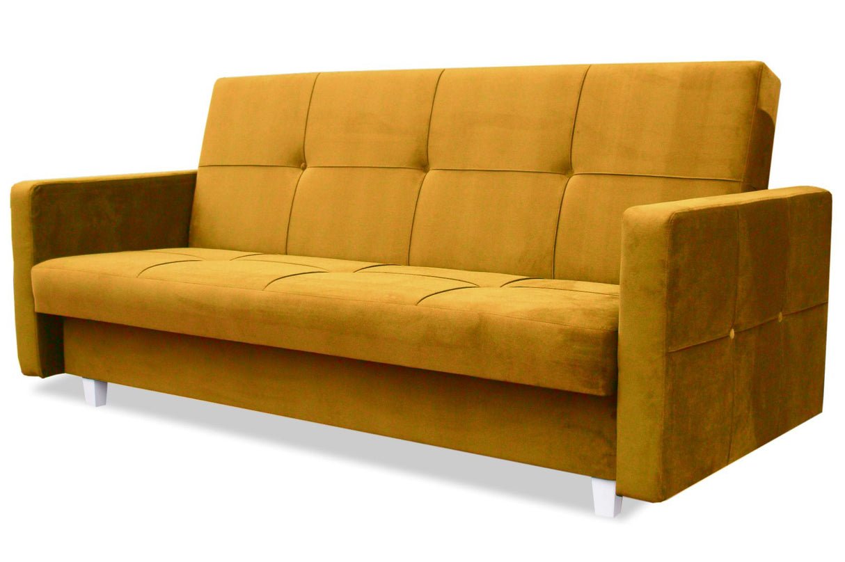 SOFA BED COSMO 210cm KRONOS 01 / SPRINGS + FOAMSofa dimensions: sleeping area 120/187 cm width 210 cm depth 90 cm height to the seat 43 cm height of the legs 9 cm* dimensions are given with a tolerance of +/- 3 cmThe sleeping area is entirely made of spri