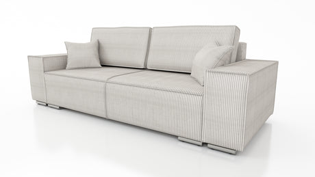 SOFA BED FIORD POSO 100 250cm / SPRINGS + FOAMSOFA DIMENSIONS: sleeping area 154/190 cm width 249 cm depth 94 cm height to the seat 40 cm side height 58 cm seat depth 79 cm (without cushions) seat depth 62 cm (with cushions)* dimensions given with a toler