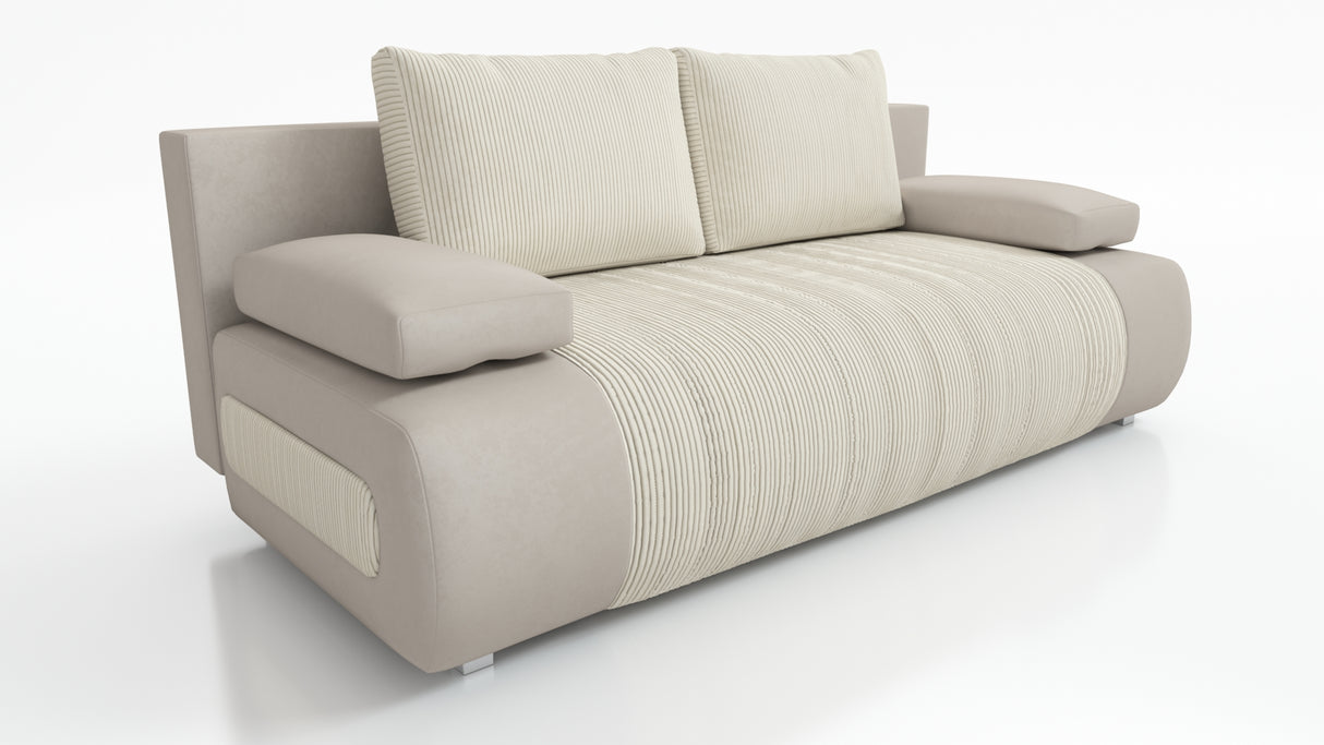 NEW!! SOFA BED MIA 204CM POSO 100 PAROS 02The MIA collection's brand new sofa blends timeless design with exceptional functionality. With the implementation of wave springs and highly resilient foam, this sofa guarantees durability even with frequent use.