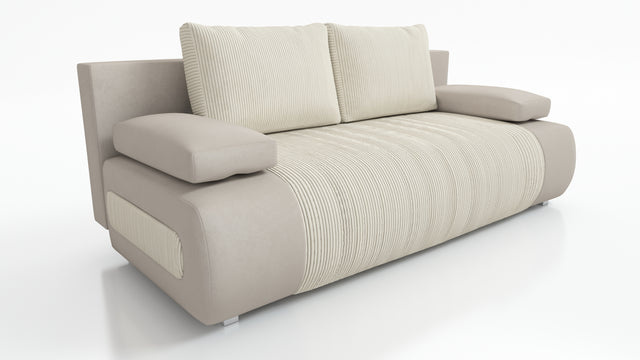 NEW!! SOFA BED MIA 204CM POSO 100 PAROS 02The MIA collection's brand new sofa blends timeless design with exceptional functionality. With the implementation of wave springs and highly resilient foam, this sofa guarantees durability even with frequent use.