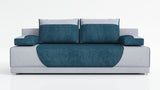 NEW!! SOFA BED CLEO 201CM POSO 05 PAROS 05The new sofa from the CLEO collection is a classic style and great functionality. Beautiful sewing and 4 large, soft pillows add to its unique charm. Thanks to the standard use of wave springs and highly elastic f