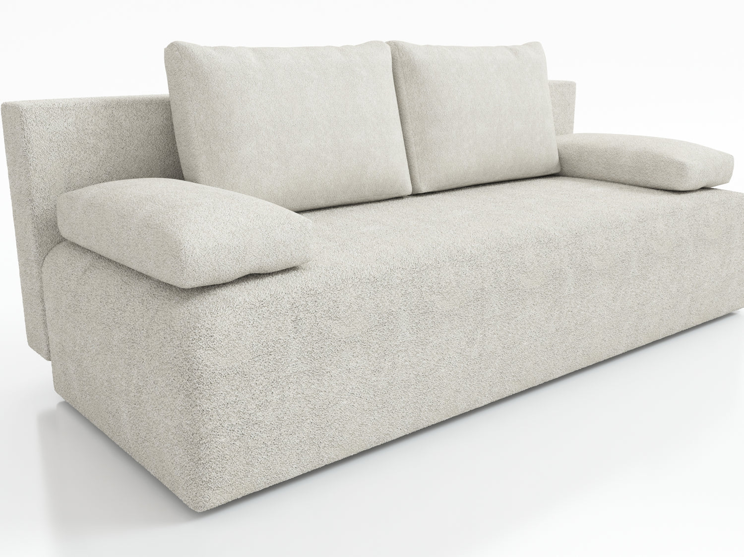 NEW!! SOFA BED ZOYA 201cm LAMBI 07Dimensions: sleeping area 137x201 cm width 201 cm depth 91 cm height to the seat 40 cm * dimensions given with a tolerance of +/- 3 cm Execution: • frame: pine wood + board chipboard, • unfolding system: AUTOMAT DL • seat