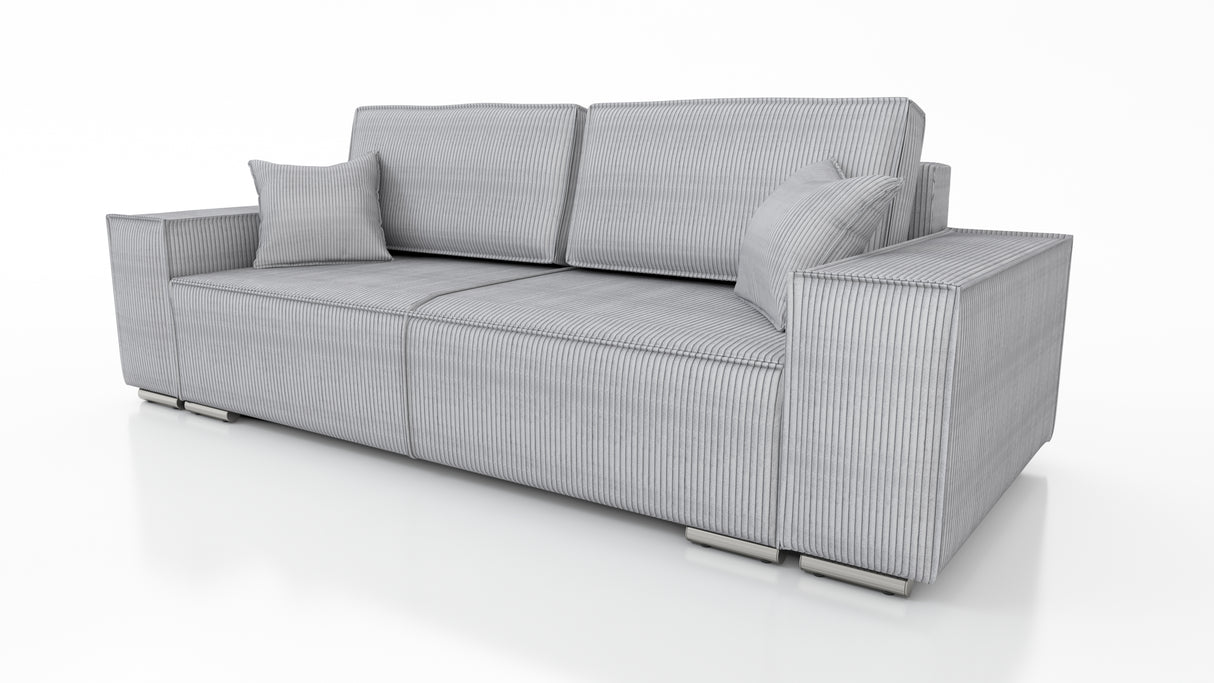 SOFA BED FIORD POSO 55 250cm / SPRINGS + FOAMSOFA DIMENSIONS: sleeping area 154/190 cm width 249 cm depth 94 cm height to the seat 40 cm side height 58 cm seat depth 79 cm (without cushions) seat depth 62 cm (with cushions)* dimensions given with a tolera