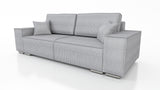 SOFA BED FIORD POSO 55 250cm / SPRINGS + FOAMSOFA DIMENSIONS: sleeping area 154/190 cm width 249 cm depth 94 cm height to the seat 40 cm side height 58 cm seat depth 79 cm (without cushions) seat depth 62 cm (with cushions)* dimensions given with a tolera