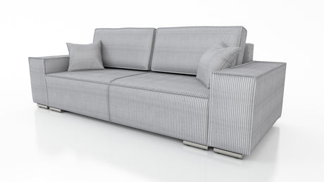 SOFA BED FIORD POSO 55 250cm / SPRINGS + FOAMSOFA DIMENSIONS: sleeping area 154/190 cm width 249 cm depth 94 cm height to the seat 40 cm side height 58 cm seat depth 79 cm (without cushions) seat depth 62 cm (with cushions)* dimensions given with a tolera