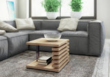 COFFEE TABLE KYOTO SONOMAIntroducing COFFEE TABLE KYOTO, an ideal addition to any corner or regular sofa. Its sleek and contemporary rung-shaped structure, adorned with metallic accents, makes it a standout piece. Constructed from a 32mm thick board, this