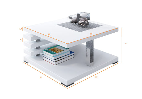 COFFEE TABLE KYOTO BLACKIntroducing COFFEE TABLE KYOTO, an ideal addition to any corner or regular sofa. Its sleek and contemporary rung-shaped structure, adorned with metallic accents, makes it a standout piece. Constructed from a 32mm thick board, this