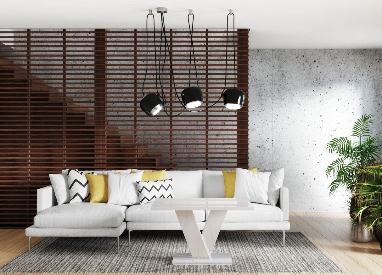 COFFEE TABLE MASIV MINI WHITE GLOSSCoffee Table Masiv Mini White Gloss The COFFEE TABLE MASIV MINI WHITE GLOSS adds a modern and unique touch to any room. Its unconventional design creates a fresh and open atmosphere in your home. Ideal for the dining are