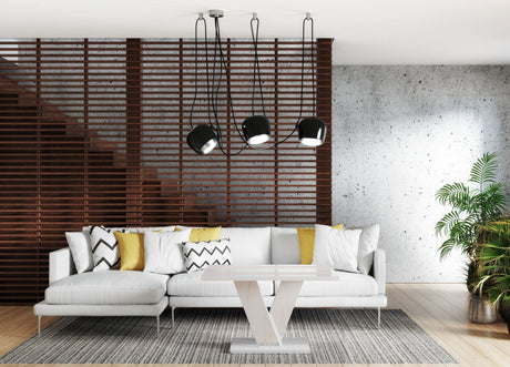 COFFEE TABLE MASIV MINI WHITE GLOSSCoffee Table Masiv Mini White Gloss The COFFEE TABLE MASIV MINI WHITE GLOSS adds a modern and unique touch to any room. Its unconventional design creates a fresh and open atmosphere in your home. Ideal for the dining are