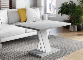 COFFEE TABLE MASIV MINI WHITE / STONE GREYCoffee Table Masiv Mini White Stone Grey The COFFEE TABLE MASIV MINI WHITE STONE GREY adds a modern and unique touch to any room. Its unconventional design creates a fresh and open atmosphere in your home. Ideal f