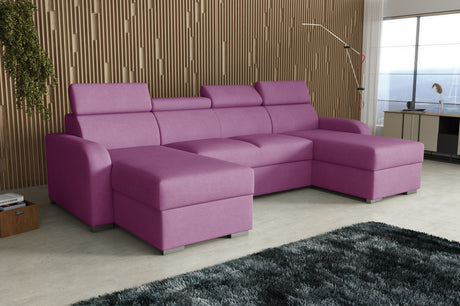 NEW! CORNER SOFA BED ASTEE U SHAPE EASY CLEAN FABRIC ADJUSTABLE HEADREST / SPRINGS + FOAMTHIS MODEL IS UNIVERSAL WHICH MEANS YOU CAN CHOOSE CORNER SIDE DURING ASSEMBLYProduct dimensions:- length: 306 cm- depth: 170 cm- seat depth: 60 cmADJUSTABLE HEADREST