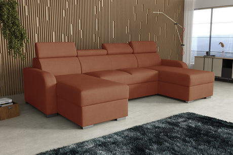 NEW! CORNER SOFA BED ASTEE U SHAPE EASY CLEAN FABRIC ADJUSTABLE HEADREST / SPRINGS + FOAMTHIS MODEL IS UNIVERSAL WHICH MEANS YOU CAN CHOOSE CORNER SIDE DURING ASSEMBLYProduct dimensions:- length: 306 cm- depth: 170 cm- seat depth: 60 cmADJUSTABLE HEADREST