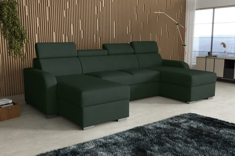 NEW! CORNER SOFA BED ASTEE U SHAPE EASY CLEAN FABRIC ADJUSTABLE HEADREST / SPRINGS + FOAMTHIS MODEL IS UNIVERSAL WHICH MEANS YOU CAN CHOOSE CORNER SIDE DURING ASSEMBLYProduct dimensions:- length: 306 cm- depth: 170 cm- seat depth: 60 cmADJUSTABLE HEADREST