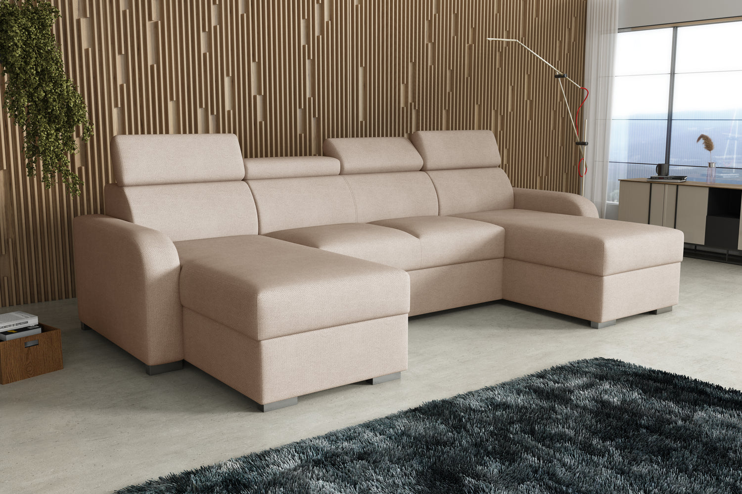 NEW! CORNER SOFA BED ASTEE U SHAPE CROWN FABRIC EASY CLEAN FABRIC ADJUSTABLE HEADREST / SPRINGS + FOAMProduct dimensions:- length: 306 cm- depth: 170 cm- seat depth: 60 cmADJUSTABLE HEADREST2X STORAGE SPACE MADE IN CROWN FABRIC CLICK HEREUncategorizedAnna