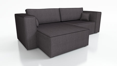 CORNER SOFA BED OTTO VOGUE 255CM UNIVERSAL CORNEROTTO corner sofacontainer dimensions:• length: 97 cm,• width: 62 cm,• height: 24 cm.Sleeping function:width 205 cmdepth 125 cm/ 138 cmpackaging:sides: 95/50/73 28 kgdouble + backrest: 62/78/103 39 kgottoman