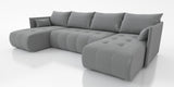 NEW! CORNER SOFA BED NESS U SHAPE *CHOICE OF COLORS* / SPRINGS + FOAM - Anna Furniture